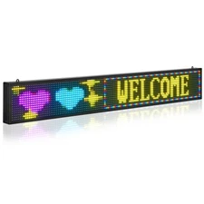 VEVOR 52x8in Programmable LED Sign Digital Scrolling Display Board P10Full-color
