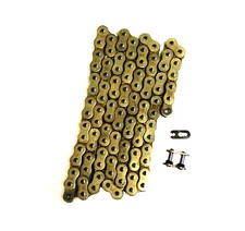 Gold 525x140 O-Ring Drive Chain Motorcycle 525 Pitch 140 Links 8200# Tensile