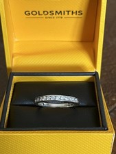 Platinum 0.18ct Diamond Wedding/Eternity Ring, Size M, Goldsmiths, Box,RRP £1100
