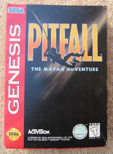 Pitfall Mayan Adventure Sega Genesis Game Complete With Box+ Manual 1994 Vintage
