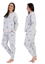 Damen-Baumwollpyjama mit langer Hose und langen &Auml;rmeln, Gr&ouml;&szlig;e 1XL, Vienetta