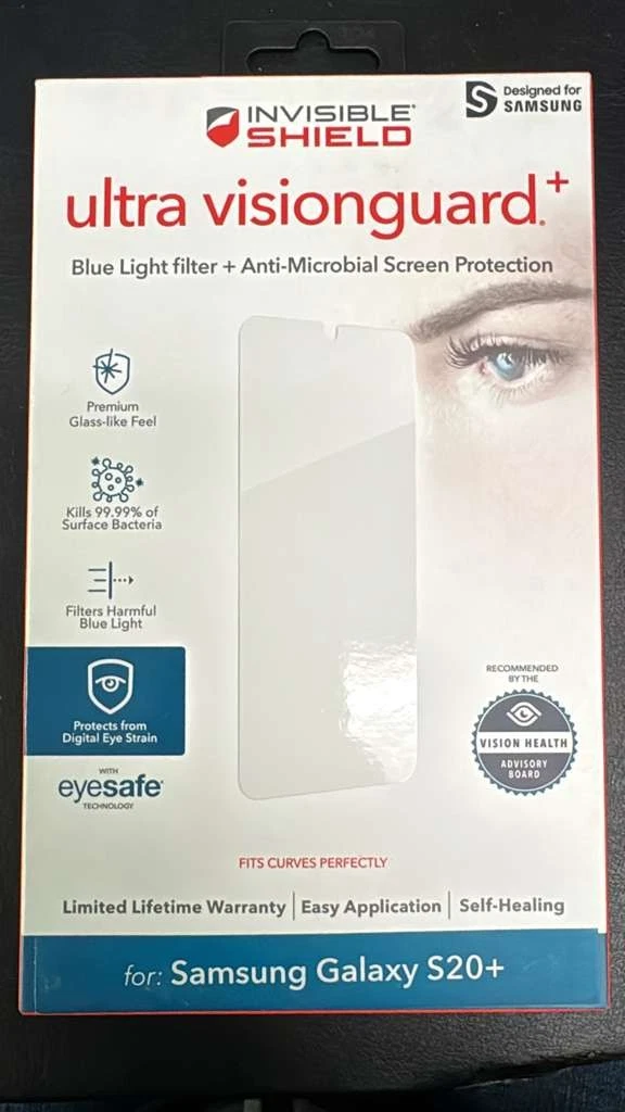Zagg Invisible Shield Ultra VisionGuard+ Screen Protector for Galaxy S20+