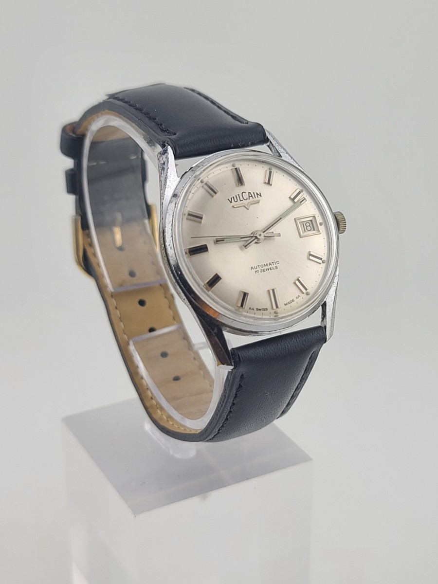 Vintage 1960's Vulcain Men's Automatic Calendar 17J Swiss Made
