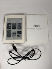 Barnes and Noble Nook Glowlight Plus BNRV510 E reader w/Quick Guide 6 inch
