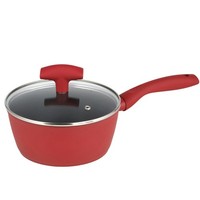 Stieltopf Mit Glasdeckel 18Cm, Rot Michelino Kochtopf Topf Induktion Kasserole