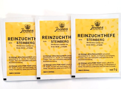 STEINBERG JOENOS KITZINGER WEINHEFE REINZUCHTHEFE für je 10-50l Wein (3-er Pack)