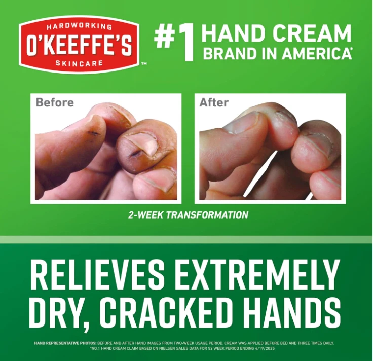 Crema de manos Okeefes Working Hands loción de 6,8 oz ayuda a prevenir la pérdida de humedad paquete de 1 Foto 3 de 4