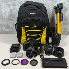 Nikon D3100 DSLR Camera W/ 3 Lenses - Bundle Kit - Low Shutter Count 2,329