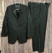 JNY Jones New York Tuxedo Satin Trim Suit 42L 36X31 2pc Set