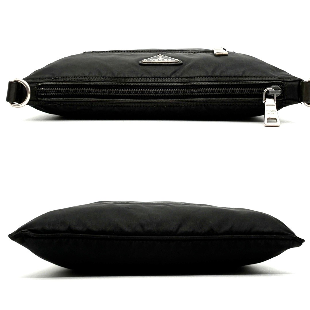 ・Authentic PRADA Shoulder Bag Triangular Logo Cro… - image 5
