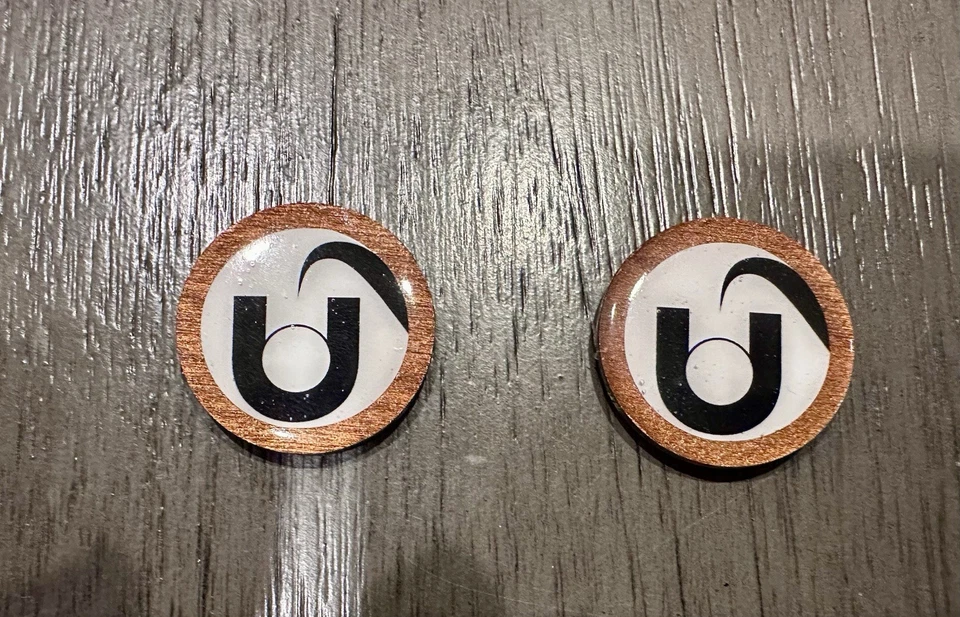 2 LUX SiZEMORE P3 Putter Custom Ball Markers TRUST RELAX Copper & Charcoal Wood - Image 2 of 3