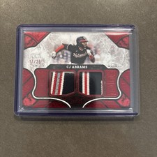 2025 Topps Tier One CJ Abrams Relics 4 Color Patch /25 Red Foil Nationals 🔥