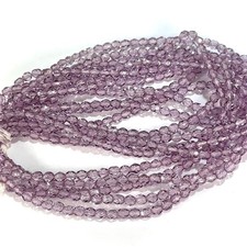 Light Purple coated Czech Fire Polished Round Faceted Glass Beads 4mm 120pc J622
