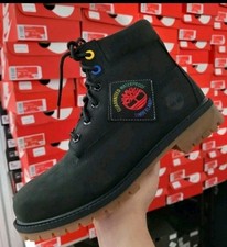 Timberland 6 inch Premium Boots Patch Logo TB0A2A75 001 Sz 6.5 Youth/ 8 Women's