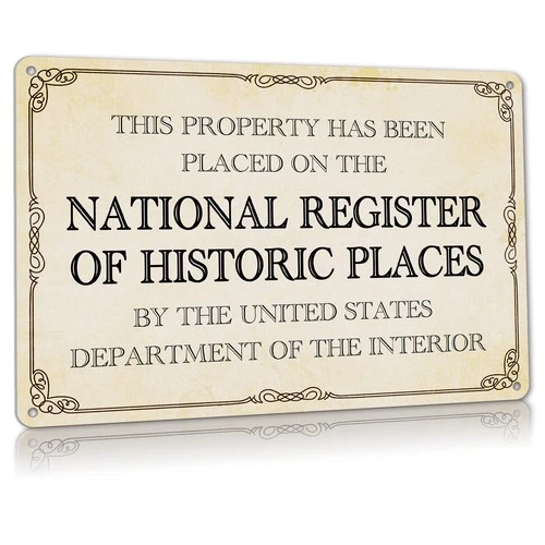 ALREAR Metal Sign National Register Historic Places Vintage Tin Signs Multi