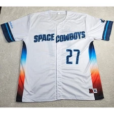 Men's Space Cowboys Baseball Jersey Size XL Destroyer Rocks #27 Constellation