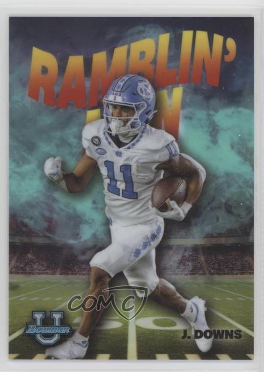 2022 Bowman U Chrome Ramblin' Man Aqua Refractor 54/150 Josh Downs #RM-10 1l2