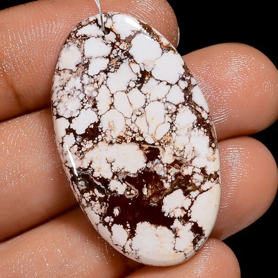 Natural Wild Horse Jasper Oval Cabochon Drilled Gemstone 26 Ct 34X19X3mm A-35287