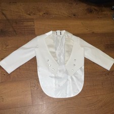Fouger Boys White Polyester Tuxedo Tailcoat Formal Jacket Size 4