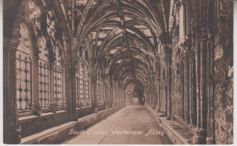 South Cloister. Westminster Abbey. By Valentine & Sons. Vintage