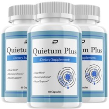 (3 Pack) Quietum Plus Brain Supplement Capsules-Quiettum Plus Memory and Focus