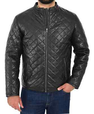 BOMBER BIKER New Men's Black Jacket 100% Soft Sheepskin Stylish Slim Fit Jacket