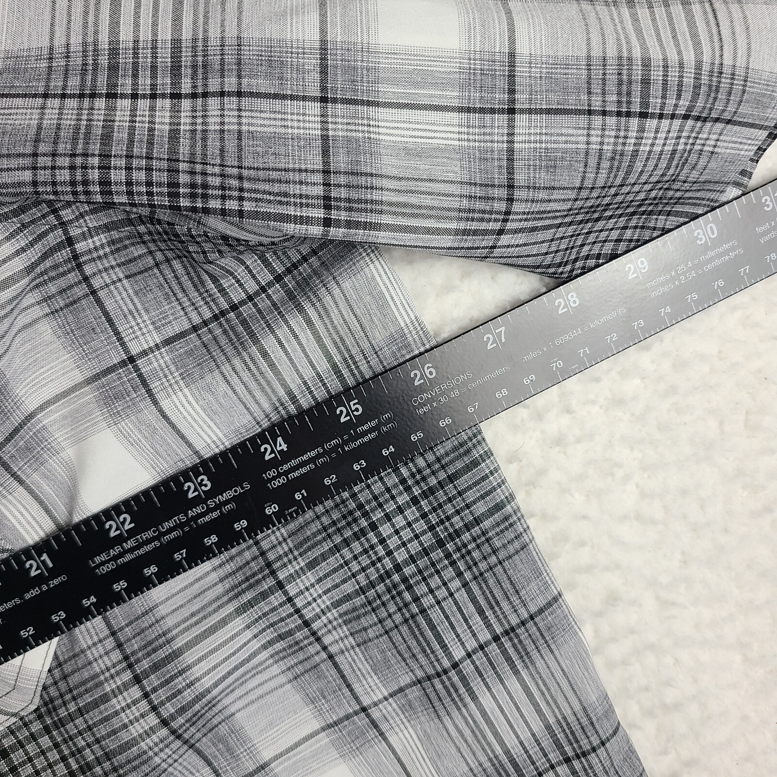 Orvis Dress Shirt Mens 2XL XXL Gray White Plaid F… - image 5