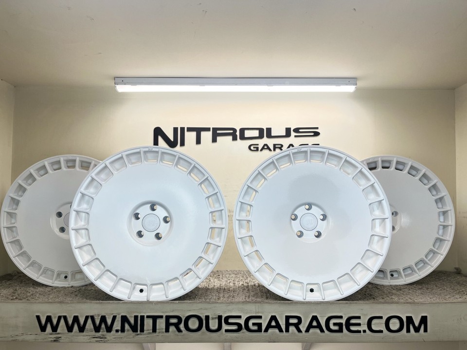 22 WHITE STAGGERED CONCAVE RF30 MESH WHEELS FOR ROLLS ROYCE GHOST ...