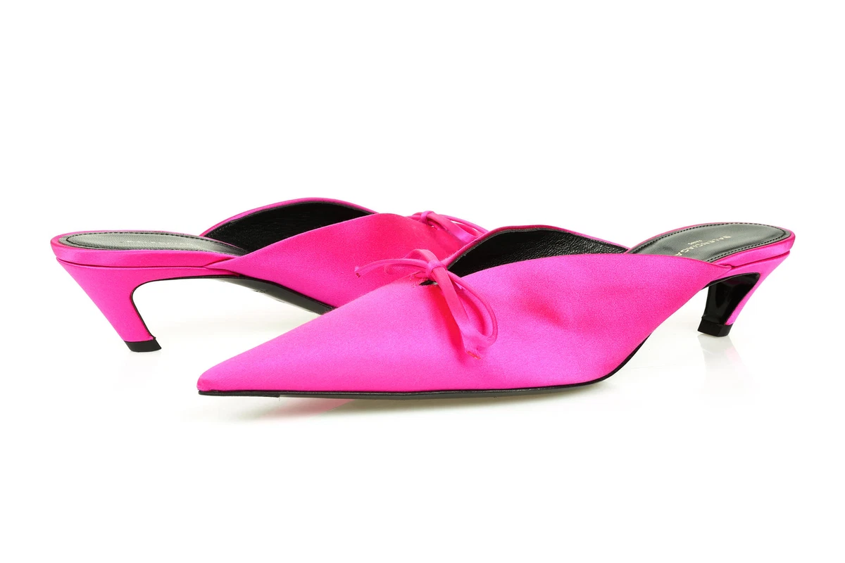 Neon pink hot sale mule heels