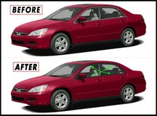 Chrome Delete Blackout Overlay For 2003-07 Honda Accord Sedan Window Trim