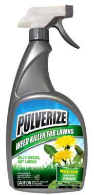 PULVERIZE Weed Killer for Lawns, Kid and Pet Safe - 32 oz.