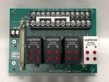 Opto 22 PB16HQ Circuit Control Board 001824C w/ (3) OAC5Q & (1) IDC5BQ Pin Relay