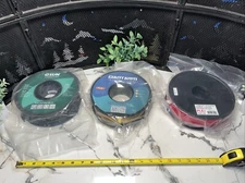 3 QTY! BULK- GIANTARM 3D Printer Filament Silk Gold Pla Filament Sun Black Red