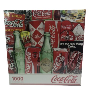 Springbok Coca Cola Then And Now Jigsaw Puzzle 1000 Pieces 33-10919 Made In USA