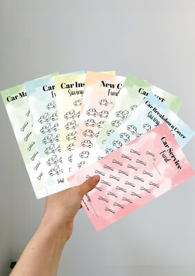 Car Savings Challenge | Small Change Tracker | Money Goals | A6 Insert | Vechile