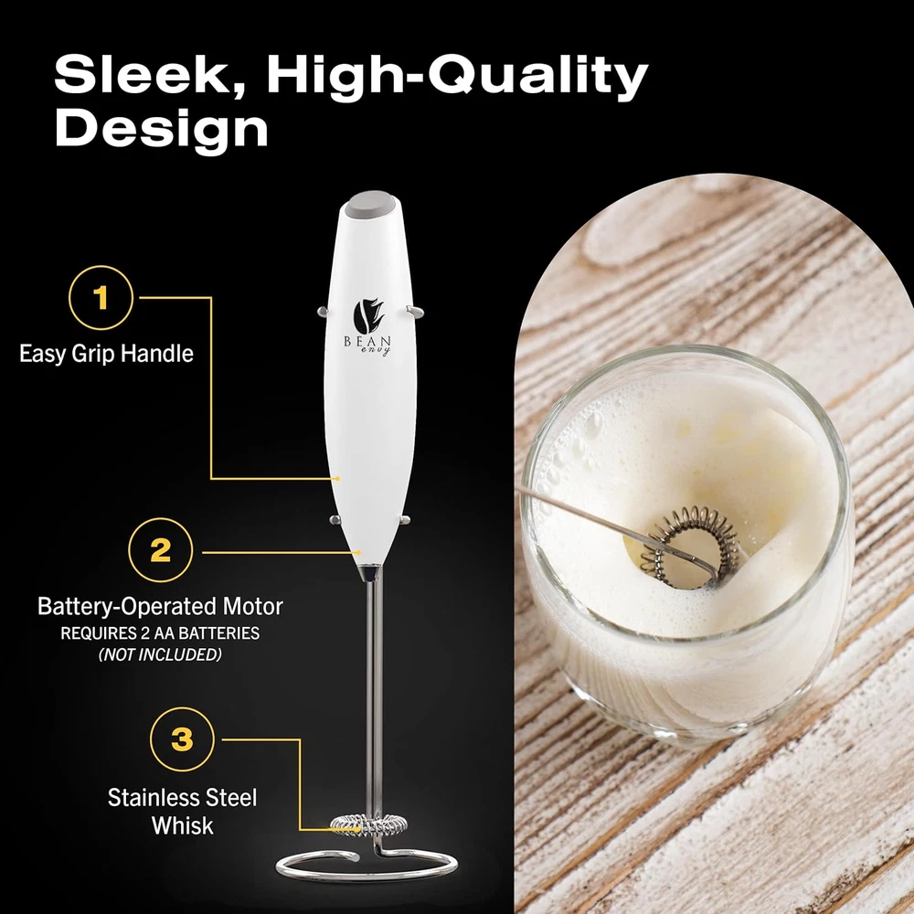 Milk Frother Handheld for Coffee - Electric Hand Blender, Mini Drink Mixer Whisk