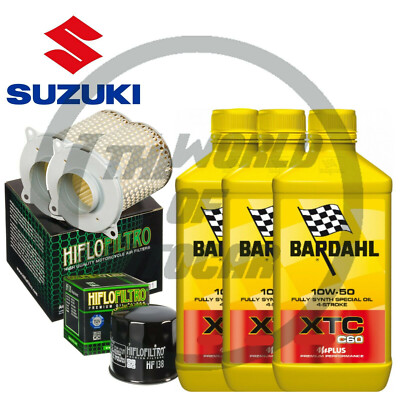 Inspektionskit Bardahl XTC C60 10W50 Ölfilter Luft HifloFilter Suzuki VX 800