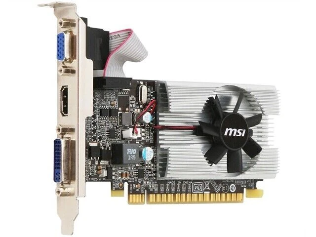 MSI G2101D3 Video Card N210-MD1G D3 GF 210 1G DDR3 LP PCIE DVI HDI- VGA - Image 2 of 4