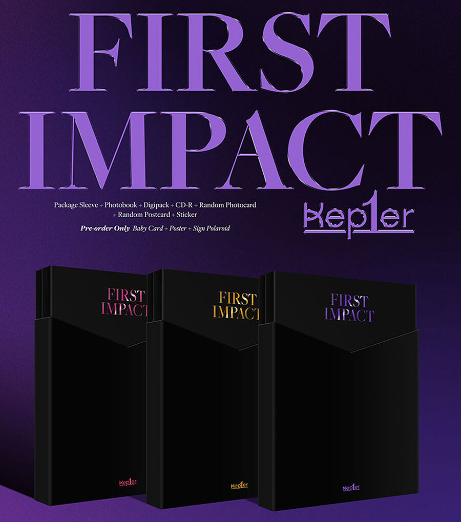 KEP1ER [FIRST IMPACT] 1st Mini Album CD+POSTER+Photo Book+3 Card+