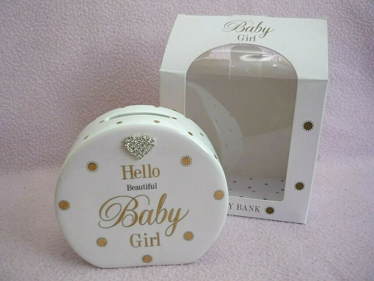 Mad Dots Hearts Designs Christening Gift Baby Girl Diamante