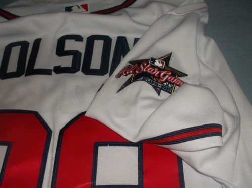 ATLANTA BRAVES MATT OLSON STICHED NIKE JERSEY 2X L W ALL-STAR & QUIKRETE PATCHES - Picture 3 of 4