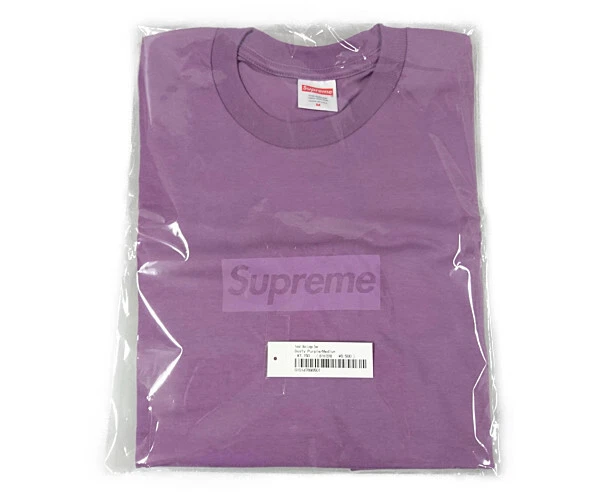 SUPREME 23SS Tonal Box Logo Tee Dusty Purple M Genuine / 30124 [USED]