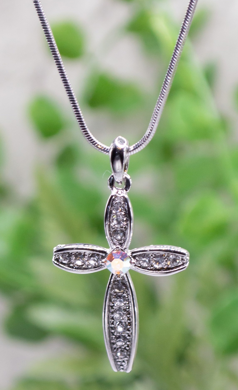 Eden Merry Clear Cross Pendant Necklace-image