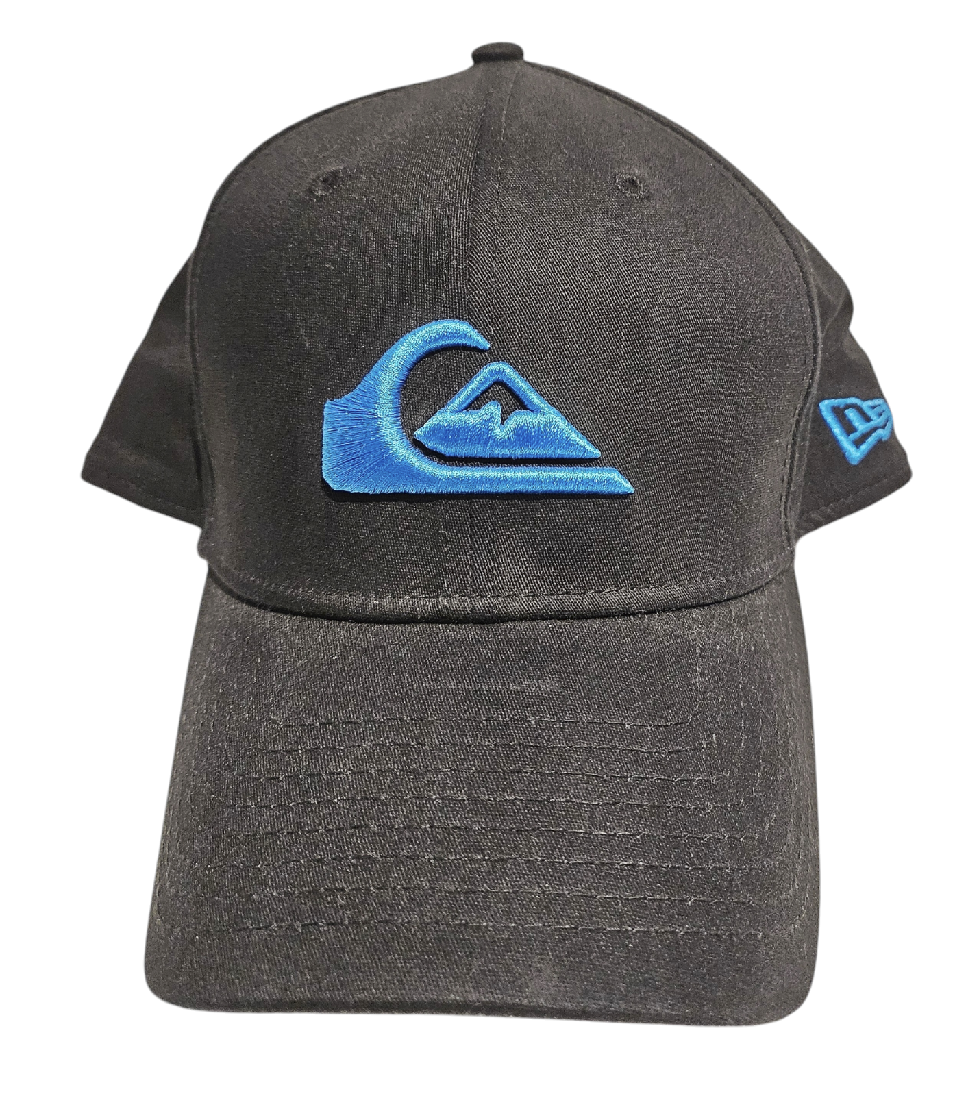 Quicksilver Men’s Black Baseball Hat Cap with Blue Logo Size M/L