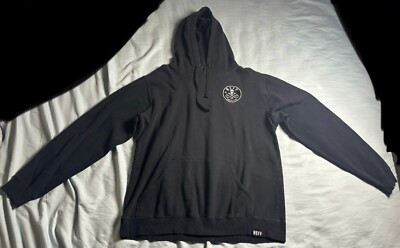 Neff Hoodie Sweatshirt Back Logo Color Black Size Large