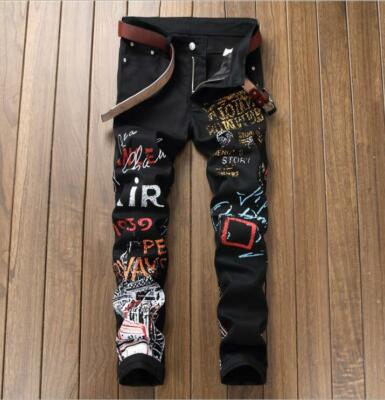 printed jeans mens