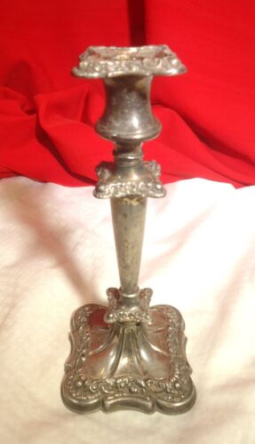 Beautiful Orante Antique Victorian Silver Candle Stick w/ Mark A and BIRD - Afbeelding 1 van 4