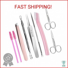Teenitor Facial Tools Kit with Blackhead Remover Tweezers, Ingrown Hair Tweezers