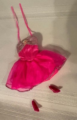 Barbie preowned Fashion Avenue dress - matching shoes NICE preowned condition D