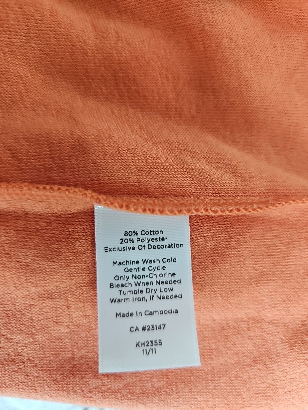 Talbots Pullover Split Neck Terry Tunic Top Orang… - image 9